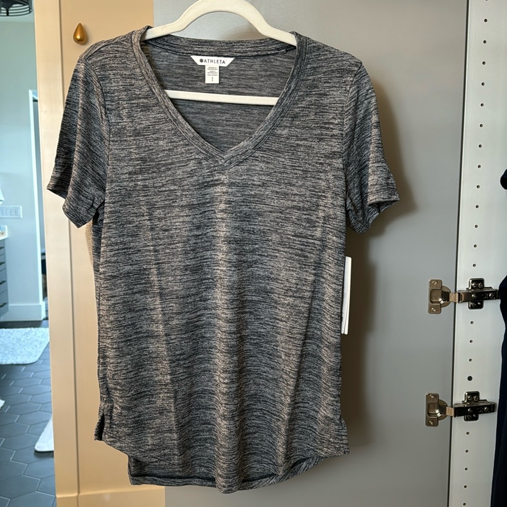 Athleta Breeze Heather Scoop V Tee